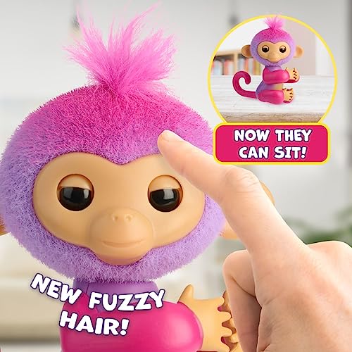 Fingerlings 2023 NEW Interactive Baby Monkey Reacts to Touch – 70+ Sounds & Reactions – Charli (Purple) - Image 5