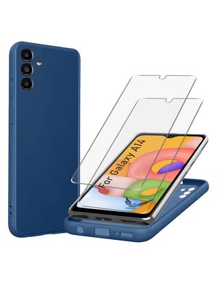 Galaxy A14 Case with 2 Pack Tempered Glass Screen Protector Microfiber Shockproof Soft Liquid Silicone Protective Phone Cover for Samsung Galaxy A14 4G/5G - pzsku/ZB104CE5F9BE866FA71CAZ/45/_/1686141651/48ed047f-9b72-46c9-9da7-f873503061a9