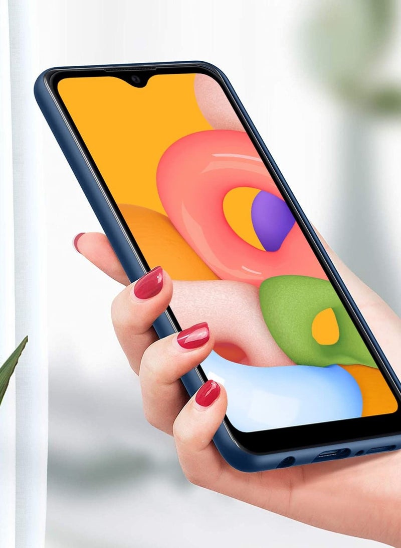 Galaxy A14 Case with 2 Pack Tempered Glass Screen Protector Microfiber Shockproof Soft Liquid Silicone Protective Phone Cover for Samsung Galaxy A14 4G/5G
