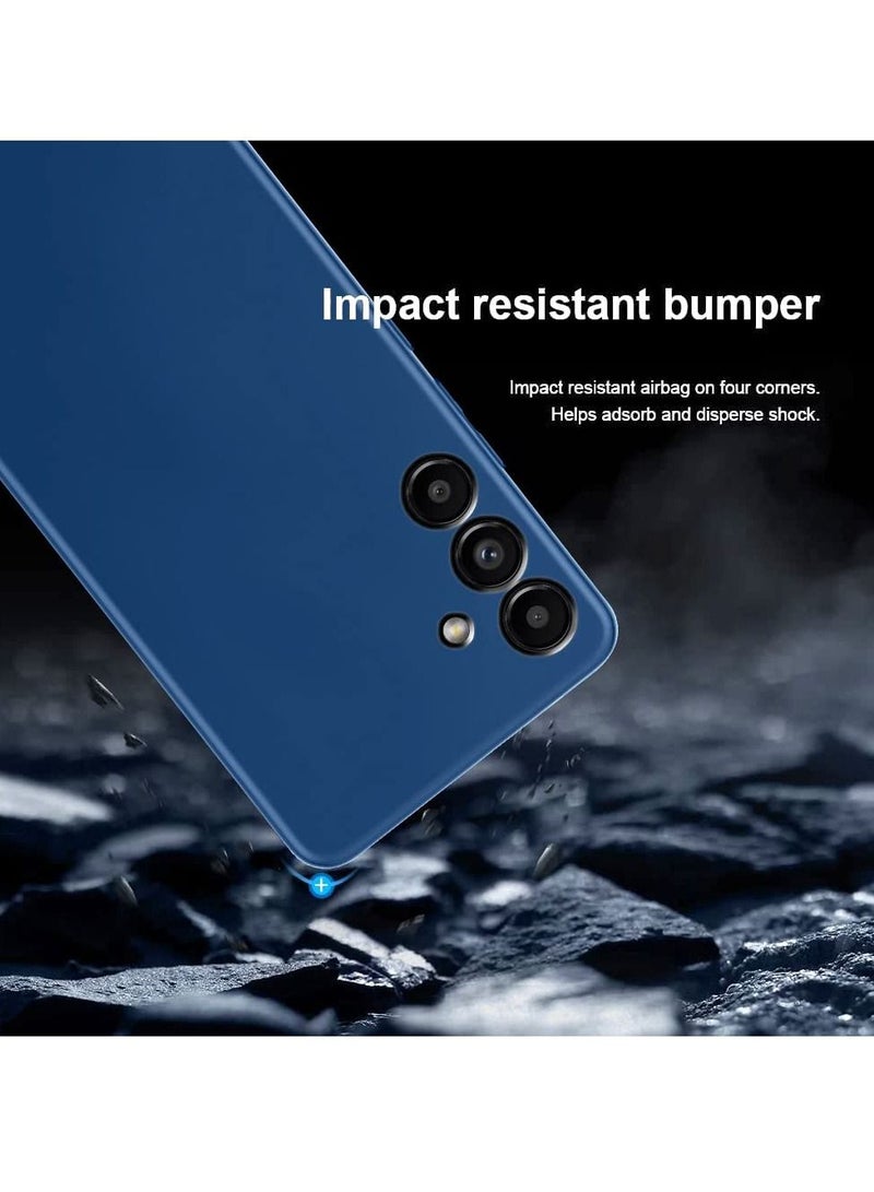 Galaxy A14 Case with 2 Pack Tempered Glass Screen Protector Microfiber Shockproof Soft Liquid Silicone Protective Phone Cover for Samsung Galaxy A14 4G/5G