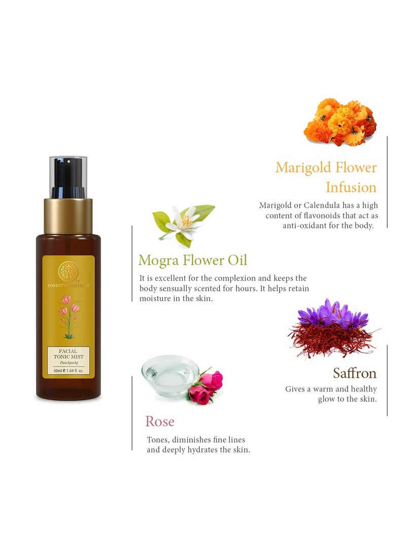 فورست اسينشالز رذاذ تونر للوجه من Forest Essentials، من Panchpushp، منعش ومعطر، رذاذ مرطب للجنسين للوجه، 90 مل - Image 1