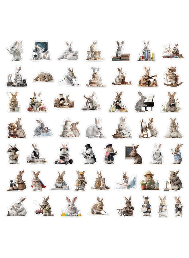 50Pcs Rabbit Stickers Waterproof Vinyl Decals for Water Bottles Laptop Luggage Cup Computer Mobile Phone Skateboard - Image 5