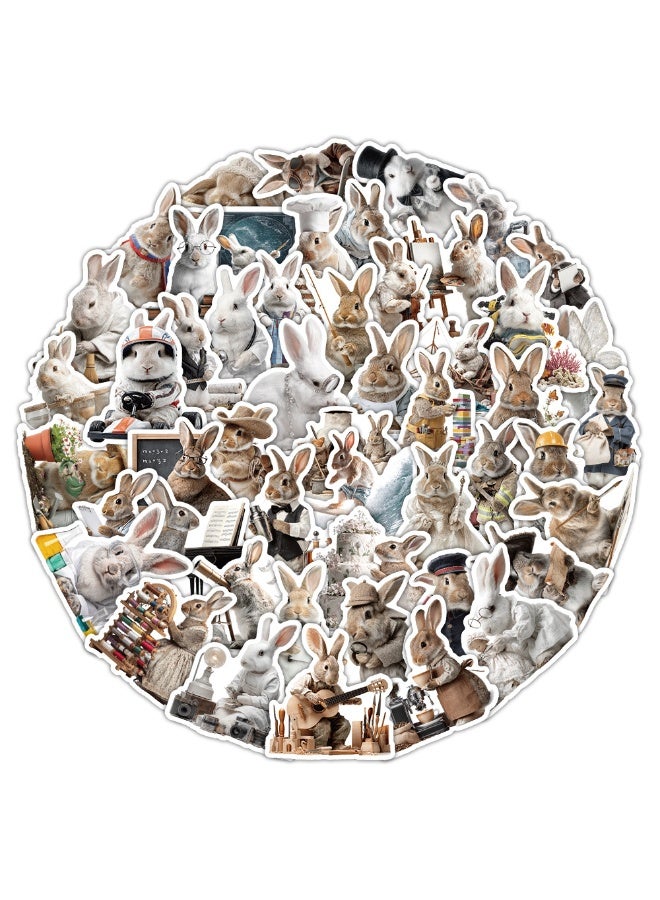 50Pcs Rabbit Stickers Waterproof Vinyl Decals for Water Bottles Laptop Luggage Cup Computer Mobile Phone Skateboard - Image 1