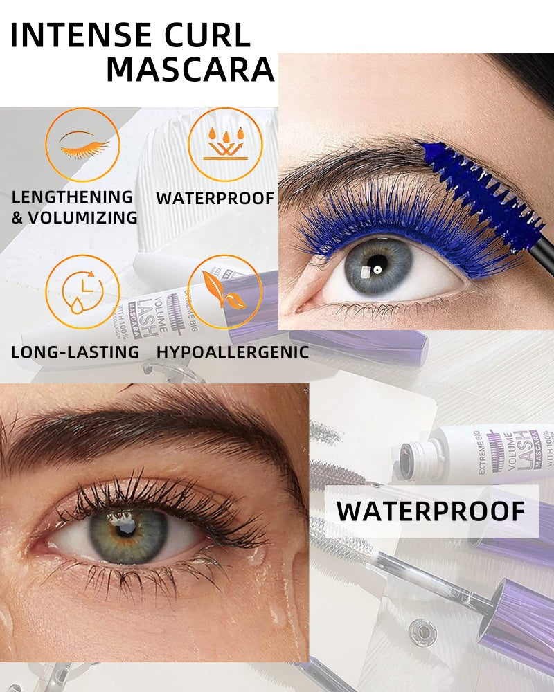 LYSdefeu 5D Purple Mascara Volume and Length,1Pcs Waterproof Smudge-Proof Color Mascara for Eyelashes,Volumizing Curling Defining Eye Lashes, Longlasting Fiber Colored rimel de pestaÃ±as for Women Eye Makeup - Image 5