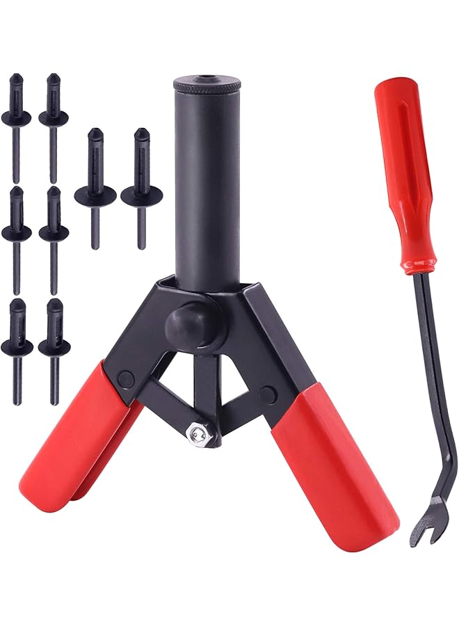 Mardatt 42Pcs Plastic Rivet Gun Set With 40Pcs 4Sizes Nylon Blind Rivets And 1Pcs Bonus Fastener Removal Tool, Hand Riveter Suitable For Automotive And More - Image 1