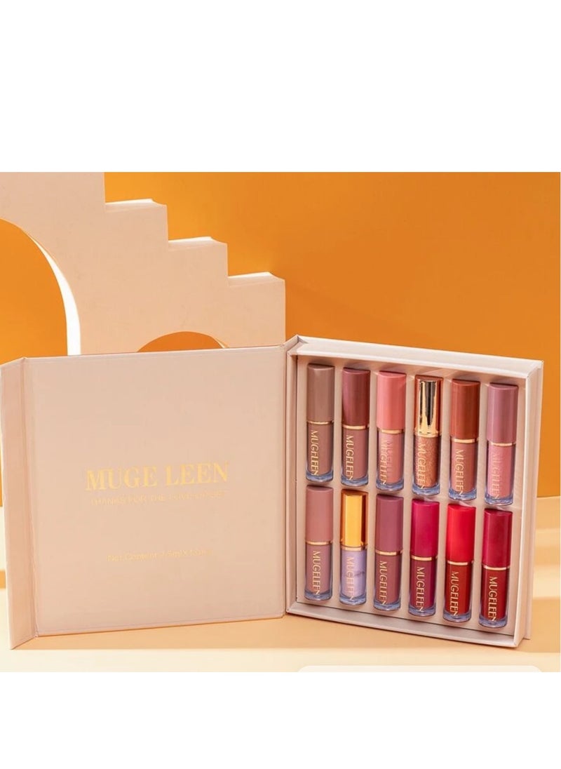 12 Colors Matte Moisturizing Fade Resistant Lipstick Set