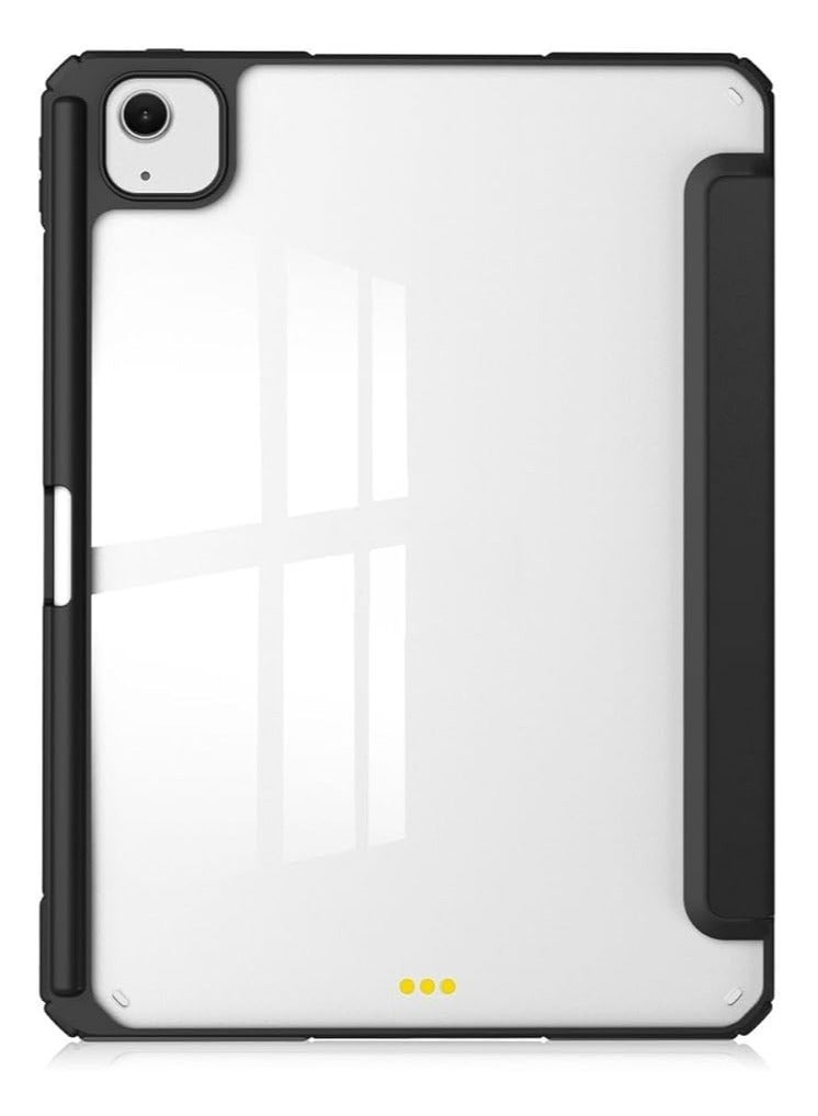 Case Compatible with New iPad Air 13 inch 2024 M4 with Built-in Pencil Holder, for iPad Air 13 with Hard Clear Back Cover, (Black) - Image 5