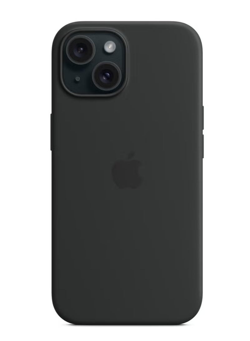 Silicone iPhone 15 Silicone Case with MagSafe - Black - Image 1
