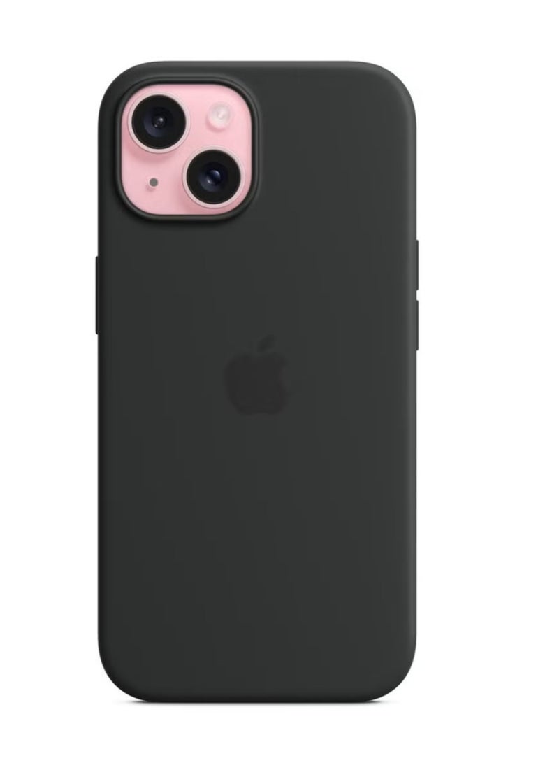 Silicone iPhone 15 Silicone Case with MagSafe - Black - Image 2