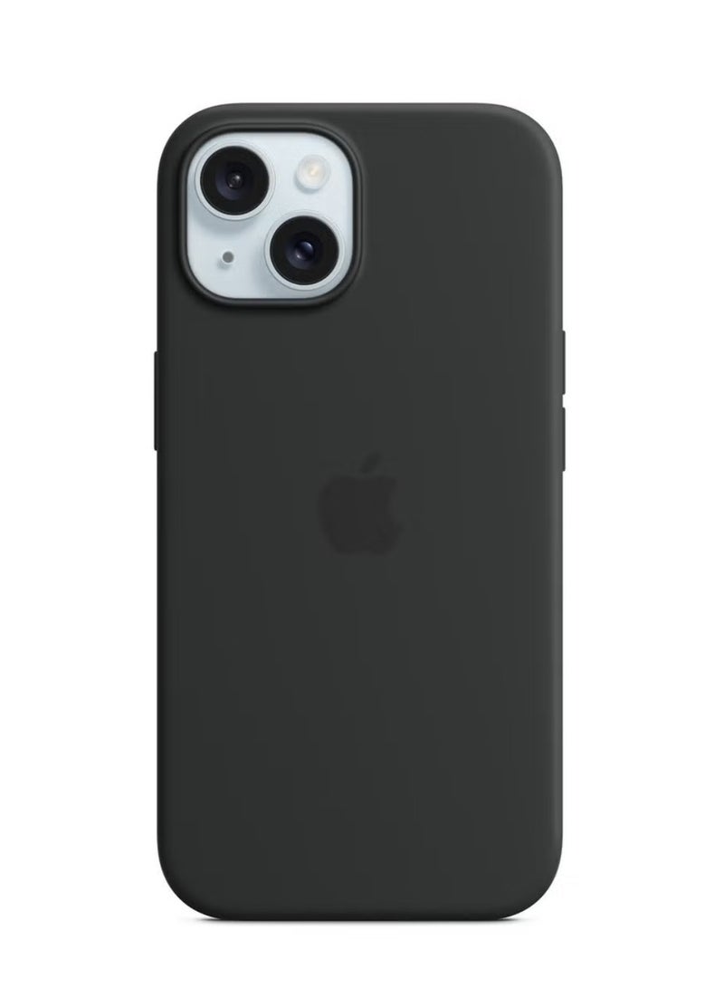 Silicone iPhone 15 Silicone Case with MagSafe - Black - Image 3