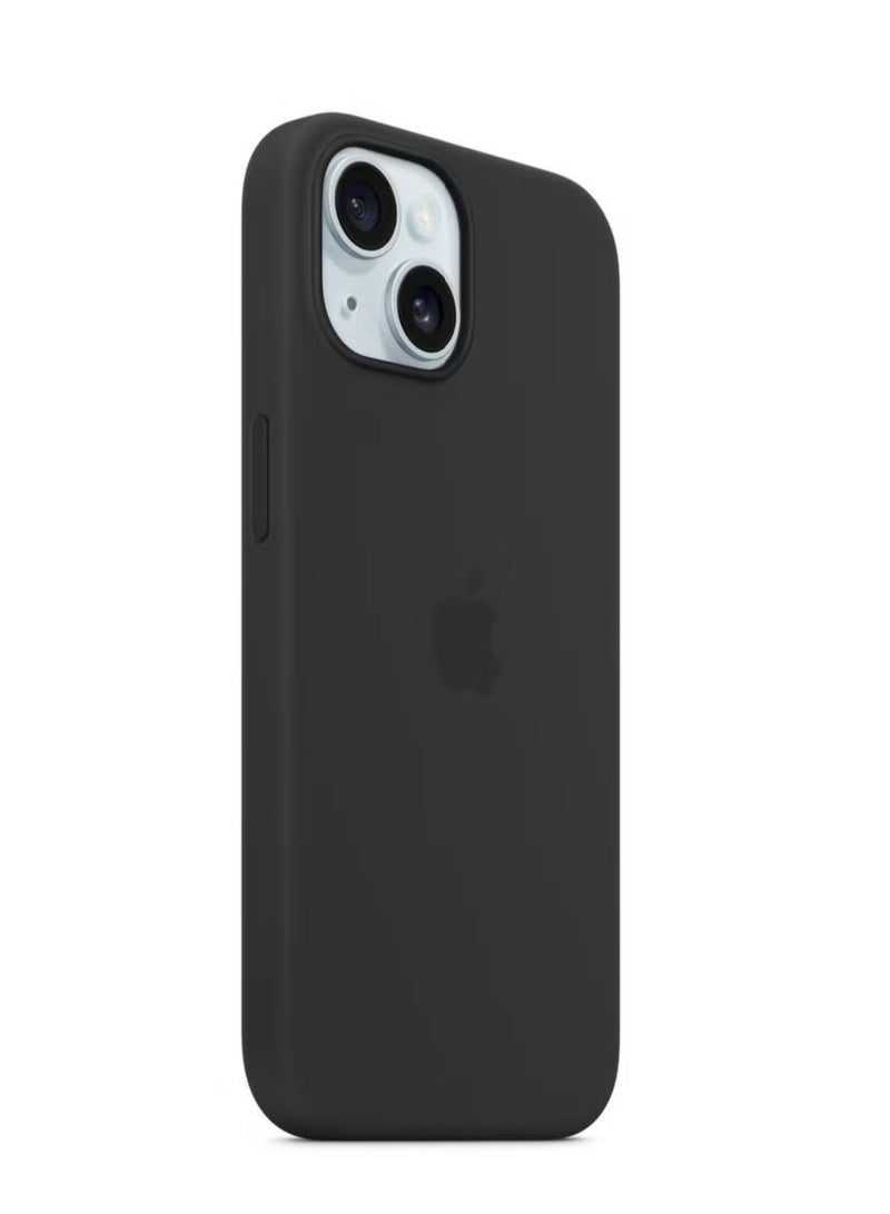 Silicone iPhone 15 Silicone Case with MagSafe - Black - Image 4