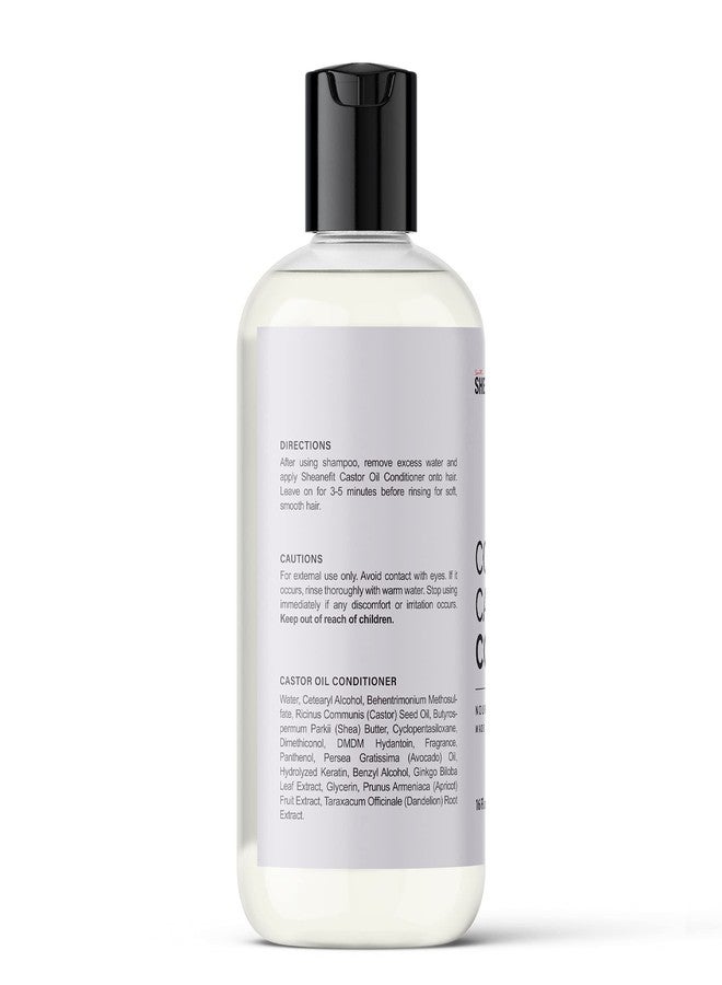 Sheanefit Cold Pressed Castor Oil Daily Shampoo Conditioner 16oz (Castor Oil Conditioner - 16oz) - Image 2