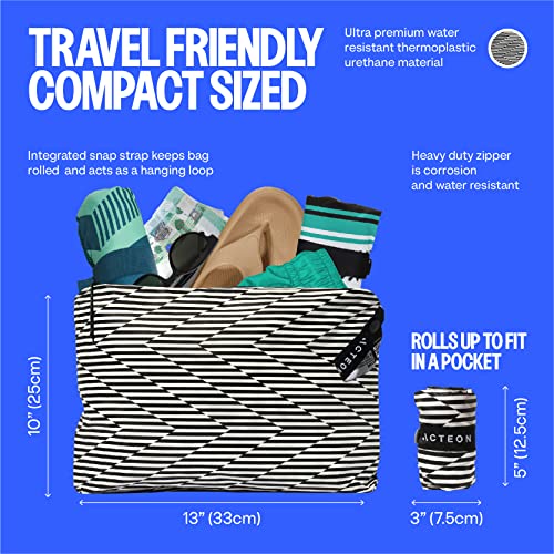 Acteon Wet Dry Bag, Large Travel Water-Resistant Swimsuit & Clothes Organizer, Foldable Pocket Sized Pool, Beach & Gym Bags, Fit for Bikini, Swim Workout Shoes & Towels, Toiletries, Dirty Laundry - Image 3