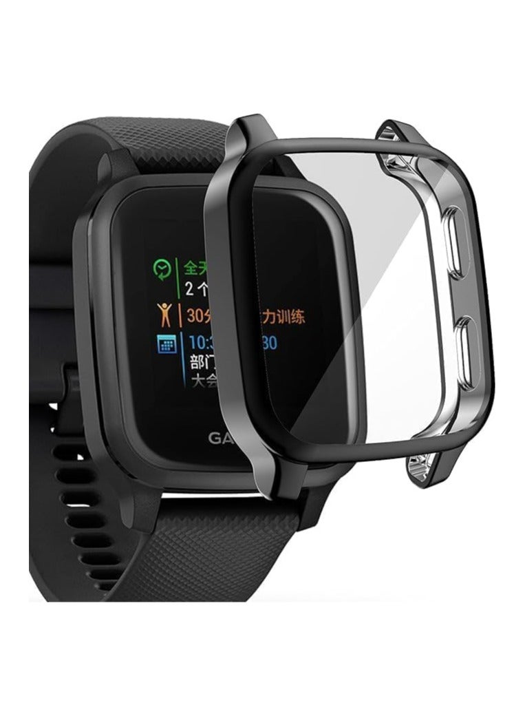 Compatible with Garmin VENO SQUARE MUSIC Waterproof Protective Case Soft TPU Plated All Around Scratch-Proof Screen Protector Cover for Garmin VENO SQUARE MUSIC (Black) - Image 3
