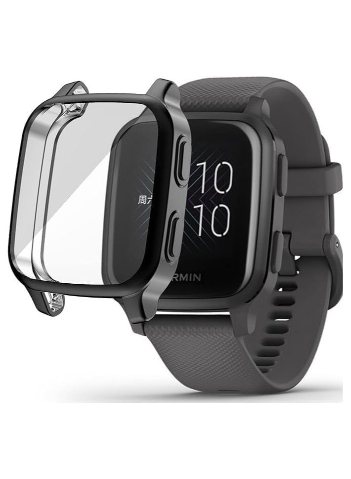 Compatible with Garmin VENO SQUARE MUSIC Waterproof Protective Case Soft TPU Plated All Around Scratch-Proof Screen Protector Cover for Garmin VENO SQUARE MUSIC (Black) - Image 4