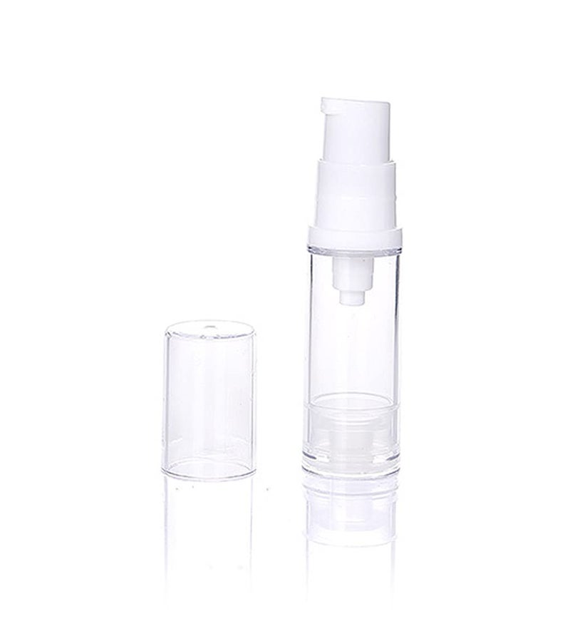 Wresty 12 Pcs Vacuum Lotion Bottles Plastic Empty Airless Pump Bottles Travel DIY Cosmetic Cream Pump Bottles Makeup Foundation Toiletries Liquid Vacuum Container (10ml) - Image 2