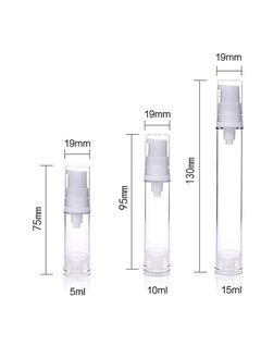 Wresty 12 Pcs Vacuum Lotion Bottles Plastic Empty Airless Pump Bottles Travel DIY Cosmetic Cream Pump Bottles Makeup Foundation Toiletries Liquid Vacuum Container (10ml) - pzsku/ZB1056A8238B22D3BB680Z/45/_/1736517825/30307ea1-a9bc-44cf-abc6-9a4239fec0ef