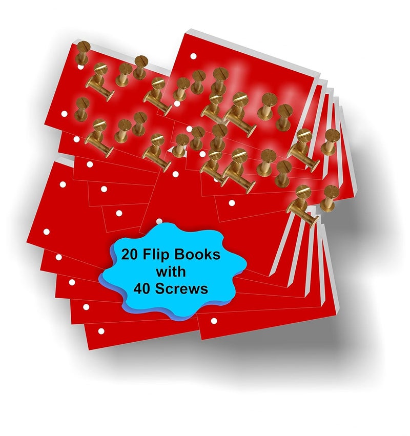 IMPRINT Flip Book Papers/Cards Animation Papers with Holes, 3x5 Inch Blank - 70 Sheets in Each Flipbook, Pack of 20 Flipbooks - Image 1