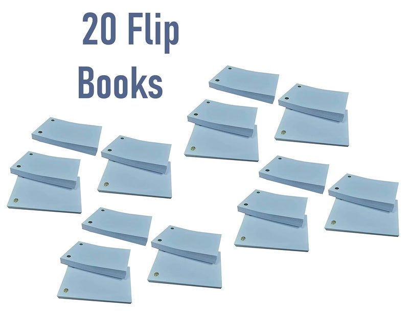 IMPRINT Flip Book Papers/Cards Animation Papers with Holes, 3x5 Inch Blank - 70 Sheets in Each Flipbook, Pack of 20 Flipbooks - Image 2