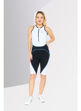 adidas By Stella McCartney Women Brand Logo Sleeveless One Piece Swimwear, White Combo  - Image 2