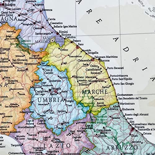 Maps International - Italy Map - Classic Italy Map Poster - Single Side Laminated - 16.5 x 23.4 inches - Image 3