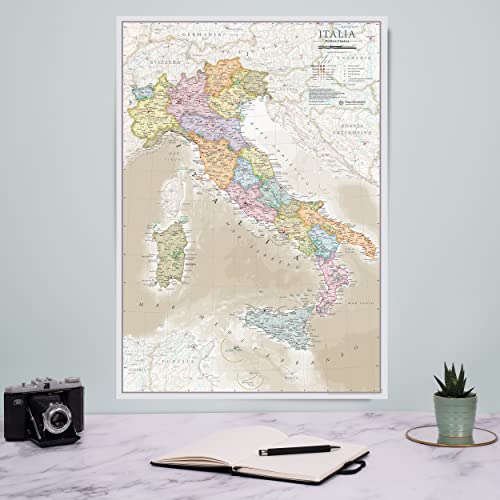 Maps International - Italy Map - Classic Italy Map Poster - Single Side Laminated - 16.5 x 23.4 inches - Image 2