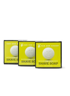 Van der Hagen Van Der Hagen Men's Luxury Scented Shave Soap (Pack of 3)  - Image 1