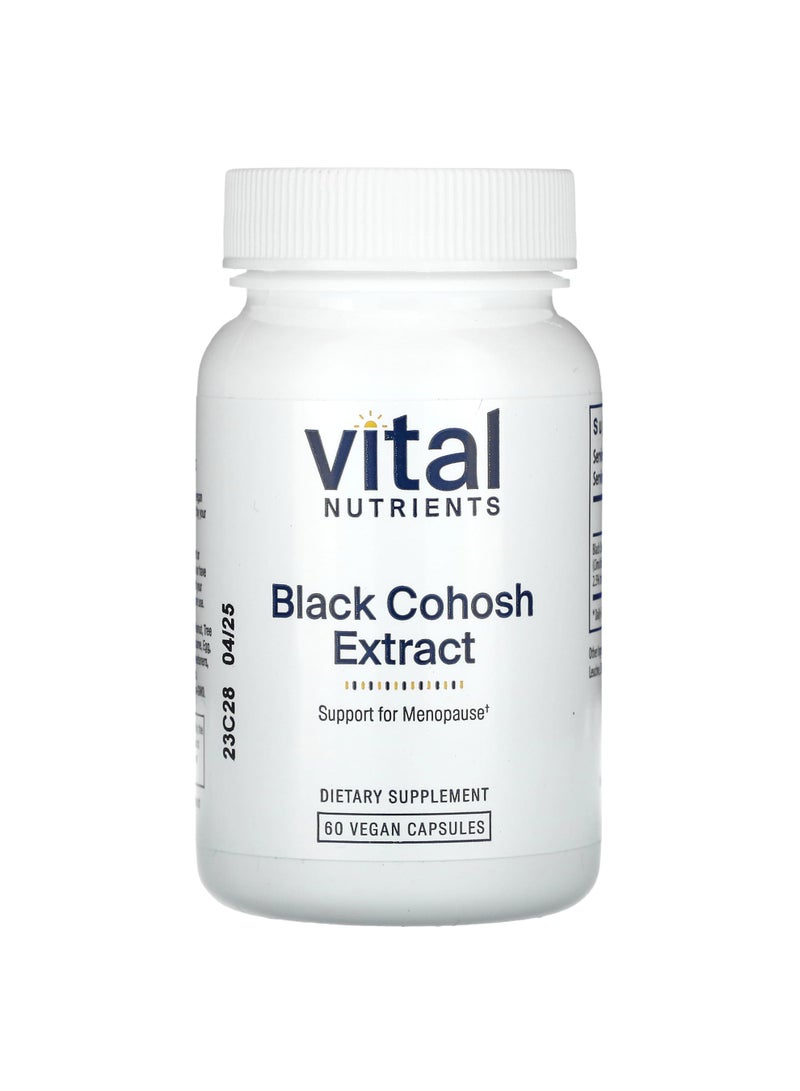 Vital Nutrients Black Cohosh Extract, 250 mg, 60 Vegan Capsules