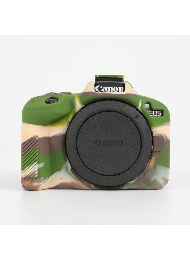 Generic For Canon EOSR50 R50 Camera Silicone Case R50 Camera Silicone Case Photography Protective Case Soft Case Bag-Color:R50 Rubber Sleeve Glossy Camouflage  - Image 1