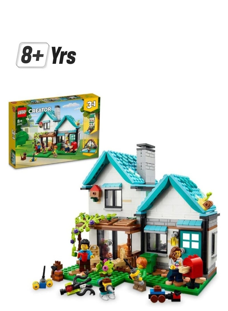 LEGO Creator 3in1 Cosy House 31139 Building Toy Set (808 Pieces) - Image 1