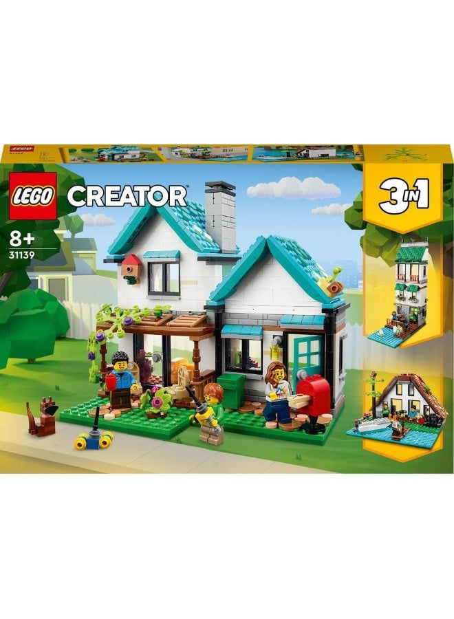 LEGO Creator 3in1 Cosy House 31139 Building Toy Set (808 Pieces) - Image 2