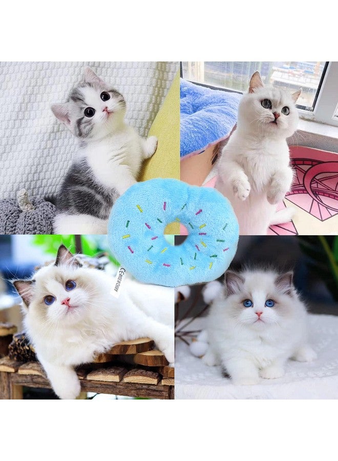 Honbay 3PCS Donut Shape Plush Cat Catnip Toys Kitten Interactive Pillows Cat Gifts for Cat Lovers - Image 4