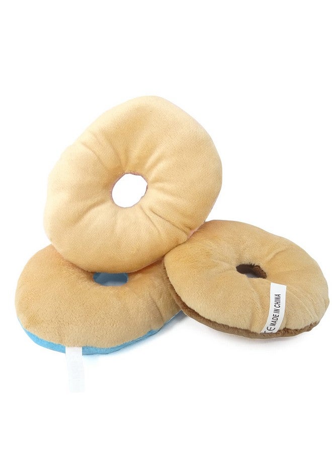 Honbay 3PCS Donut Shape Plush Cat Catnip Toys Kitten Interactive Pillows Cat Gifts for Cat Lovers - Image 3