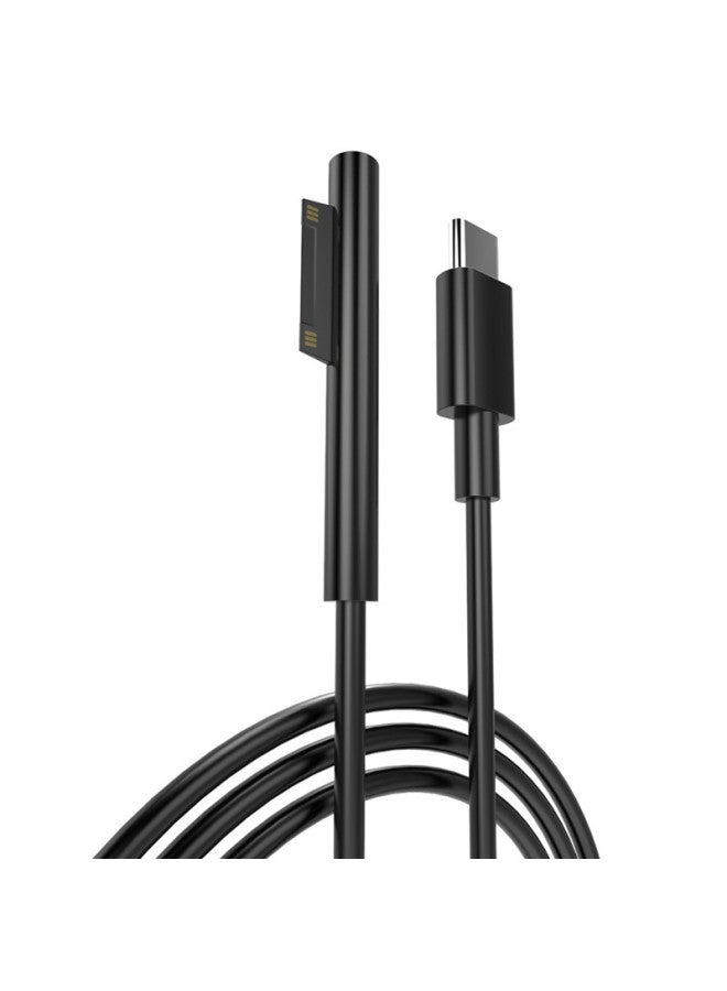 Fast Charging Pd To Type-c Trickle Charging Cable For Microsoft Surface Pro5 Tablet Computer Digital Computer Data Cable-Color:PVC + White Box Packaging - Image 2