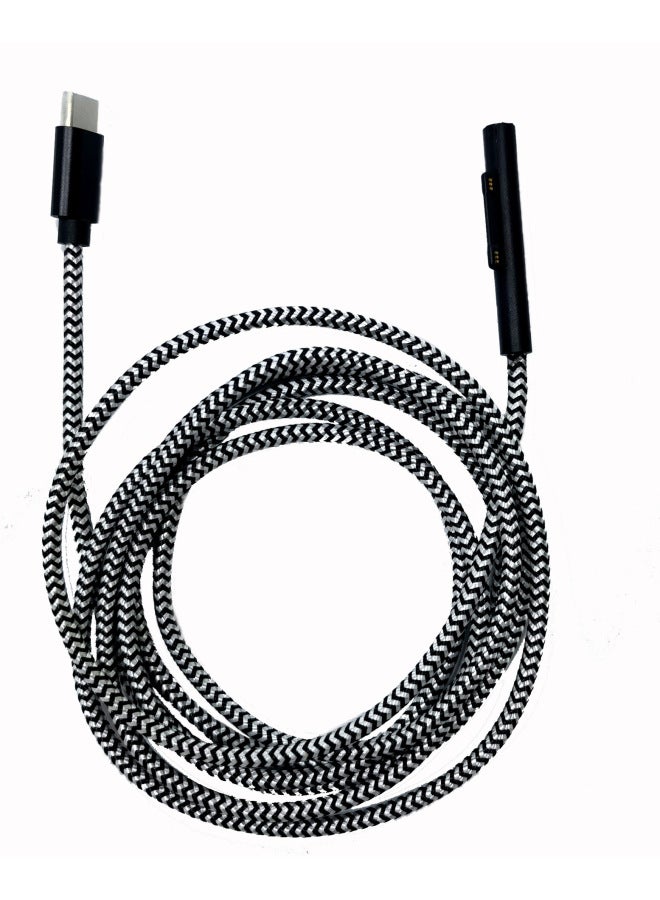 Fast Charging Pd To Type-c Trickle Charging Cable For Microsoft Surface Pro5 Tablet Computer Digital Computer Data Cable-Color:PVC + White Box Packaging - Image 5