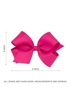 Wee Ones Divine Creations Girls' Collegiate Themed Game Day Logo Print Hair Bow By Wee Ones on a WeeStay Clip, Classic Grosgrain, Medium, Michigan Wolverines  - Image 2