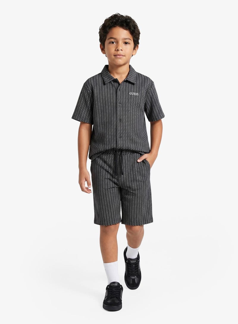 GUESS Youth Short Sleeve Shirt And Shorts Set - Image 1