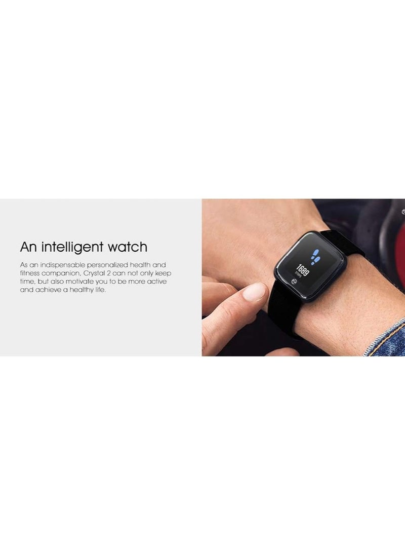 W4YOU - Smart Watch Sport Band Smart Watches Zeblaze Crystal 2 Smart Watch Men HR Monitor All Day Activity Tracking 3D Dynamic UI 29 inch Screen Smartwatch for Android iOS,Colour Name - Image 1