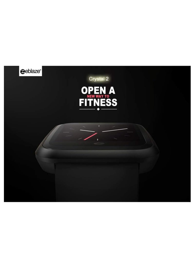 W4YOU - Smart Watch Sport Band Smart Watches Zeblaze Crystal 2 Smart Watch Men HR Monitor All Day Activity Tracking 3D Dynamic UI 29 inch Screen Smartwatch for Android iOS,Colour Name - Image 1