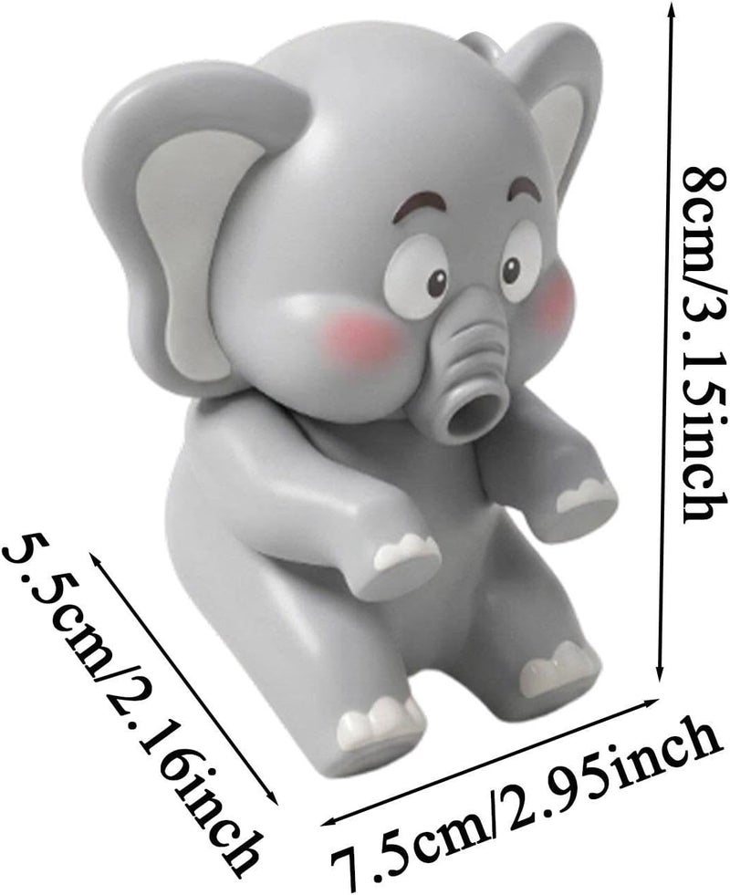 Cooling Gadget for Food | Cute Portable Fan for Hot Drinks - Gray Elephant - Image 3