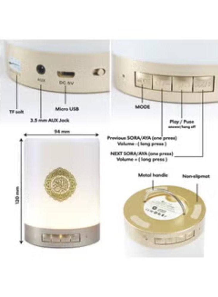 Portable Touch Lamp Quran Speaker White - Image 2