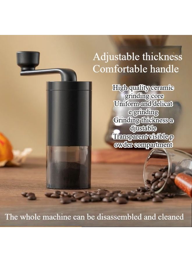 White Manual Coffee Grinder Adjustable Portable No Batteries Compact Kitchen Gadget - Image 2