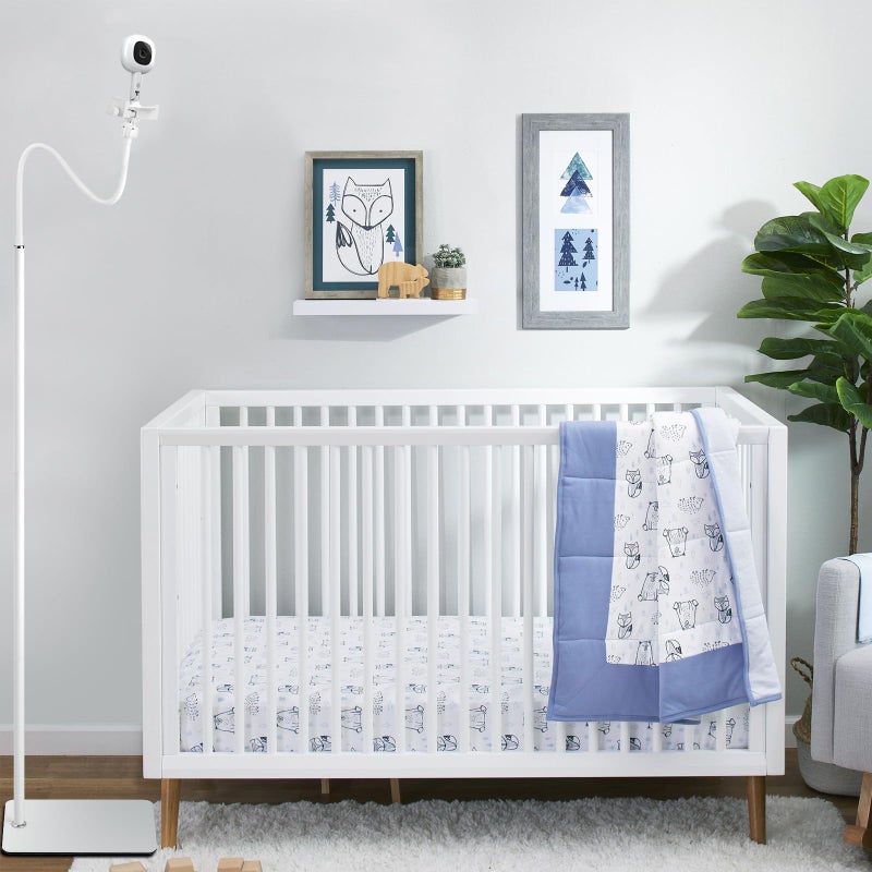 iTODOS Baby Monitor Floor Stand Holder Mount Compatible with Infant Optics DXR-8 Pro,Nanit Pro & Flex Stand,VTech VM819/VM901,Owlet,HelloBaby,Momcozy,eufy,Motorola Camera,Keep Baby Away from Touching - Image 2