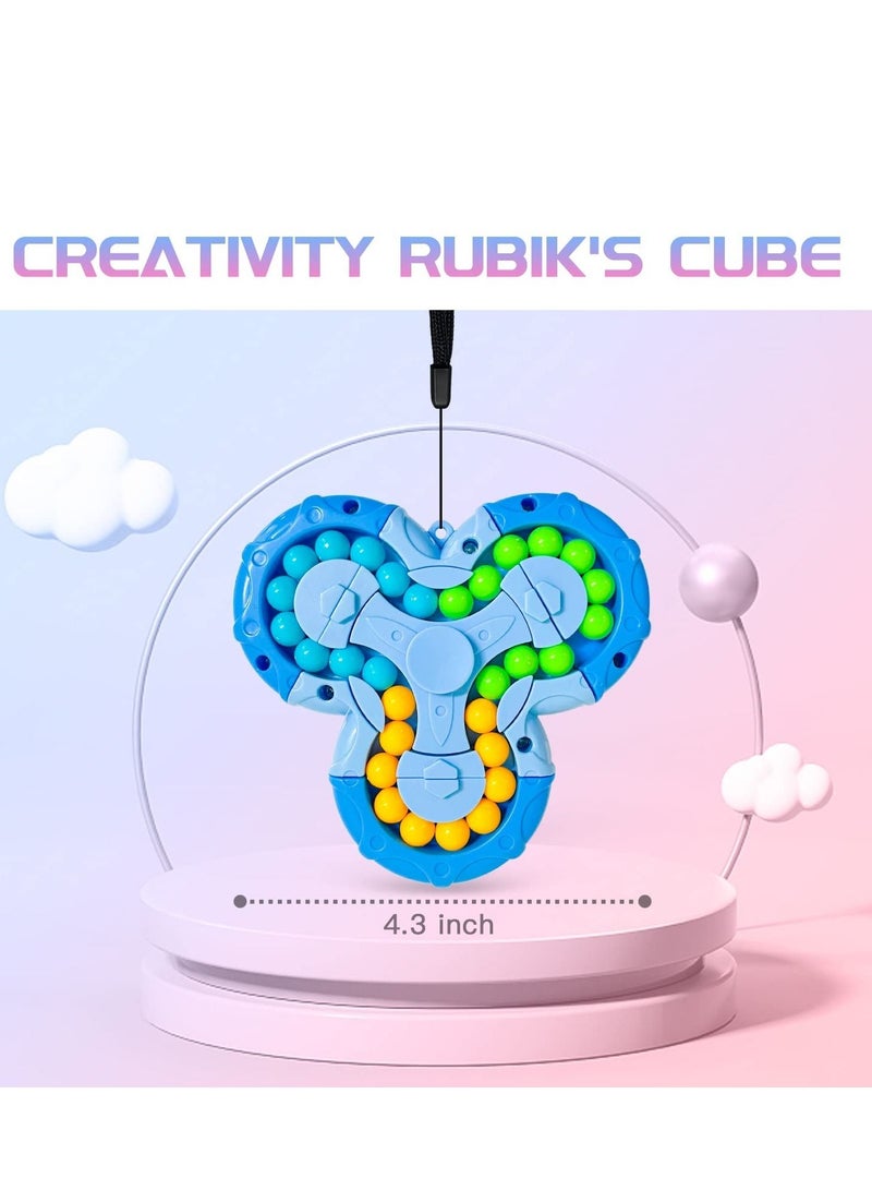 KASTWAVE Magic Bean Rotating Cube,2 in 1 Funny Beads Puzzle Educational Toys,Handheld Spinner Stress Anxiety Relief Ball Game Sensory Toys,Kids Age 3+,Teens and Adult as Birthday Gift 3PCS - Image 4