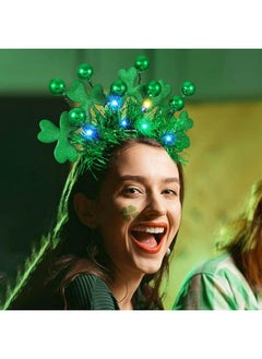 Light Up St Patricks Day Headband Led Shamrock Headpiece Green Hair Accessories Party Costume Headwear - pzsku/ZB105FA45478BE80CF3DEZ/45/_/1735567066/ee99d3f9-75a5-4d03-8edd-8ce6f0bfd938