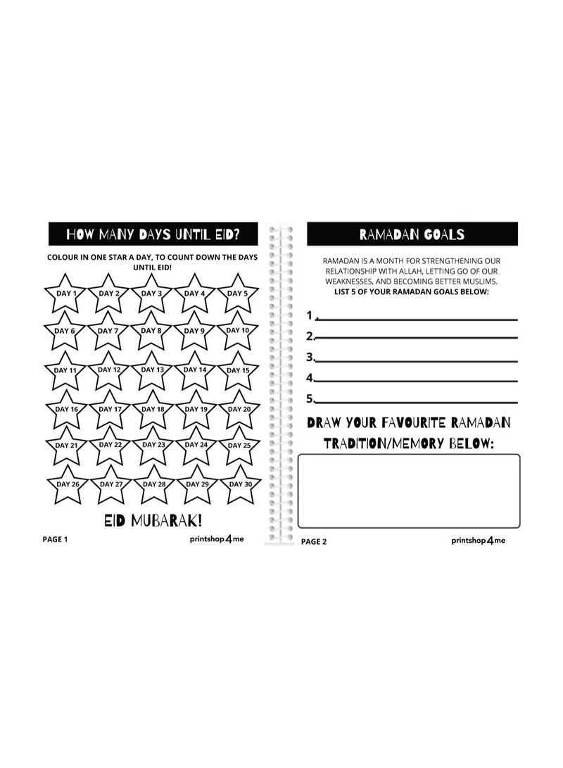 برينت شوب فور مي كتابي الرمضاني المزدحم للأطفال |34 صفحة من الأنشطة| حرفة الأطفال |تعليم أساسيات رمضان| مسلم، أطفال، الإسلام، عيد - Image 2