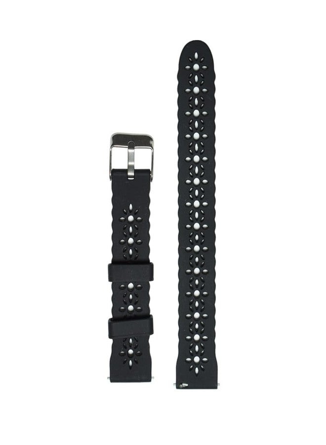 MTHGH Watch Band for Garmin Forerunner 165/245 /55 Smartwatch, Women Watch Strap for Garmin Venu/Venu 2 Plus, Soft Silicone Replacement Wrist Band for Garmin Active 5 /Approach S50/S40 /vivoactive 3 - Image 1