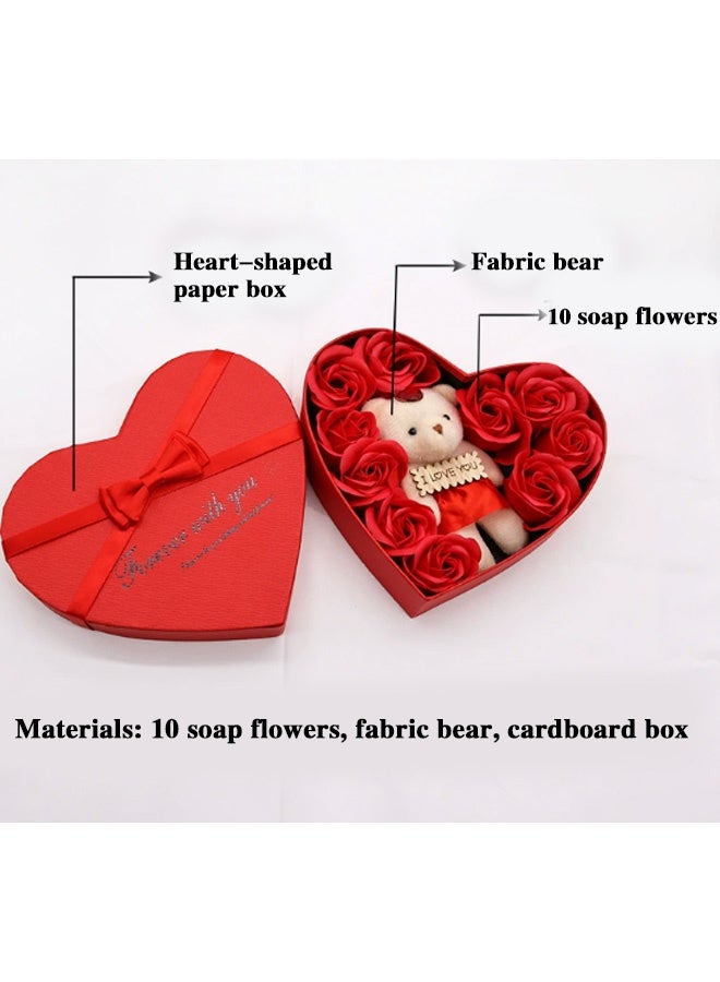 Unewshi 10 Rose Flowers Forever Rose in a Gift Box for Valentine's Day Mother's Day Wedding Anniversary Birthday - Image 2