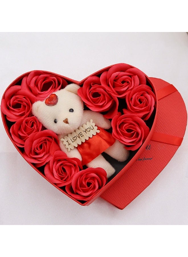 Unewshi 10 Rose Flowers Forever Rose in a Gift Box for Valentine's Day Mother's Day Wedding Anniversary Birthday - Image 1