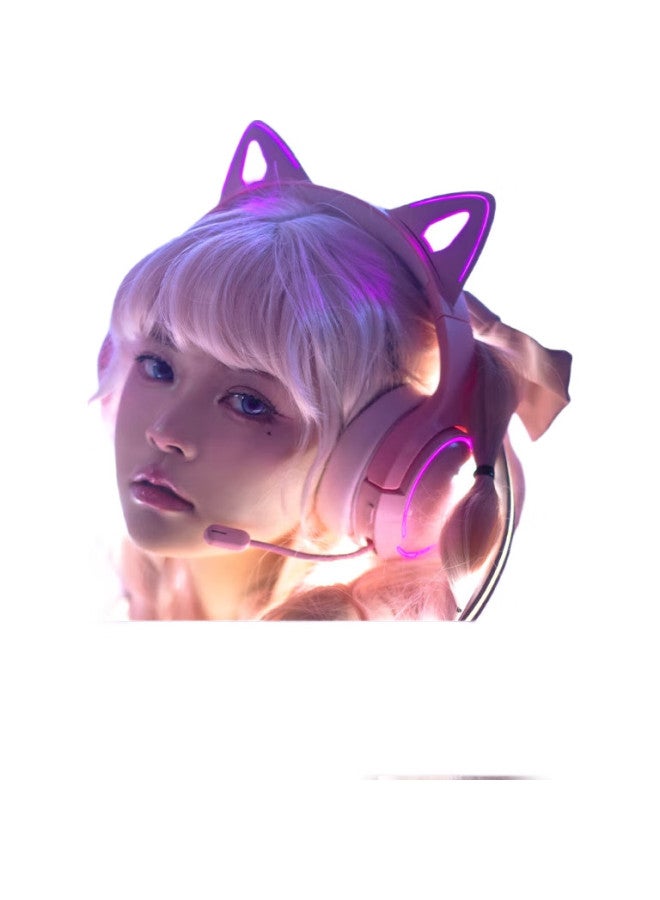 Xiberia M17U Cat Ear Light-Up Gaming Headset, Over-Ear, Popular For E-Sports, Mobile Gaming, Pubg Headphones, Computer Headset, Multi-Platform Compatible, With Replaceable Cable - Image 2